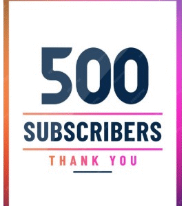 YouTube Subscriber 500 Lifetime Guarantee​